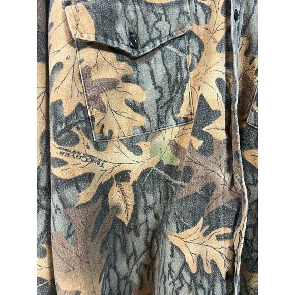 Vintage Gander Mountain 2 pocket Mens Long Sleeve Camouflage Button-Down Shirt D - Picture 2 of 5